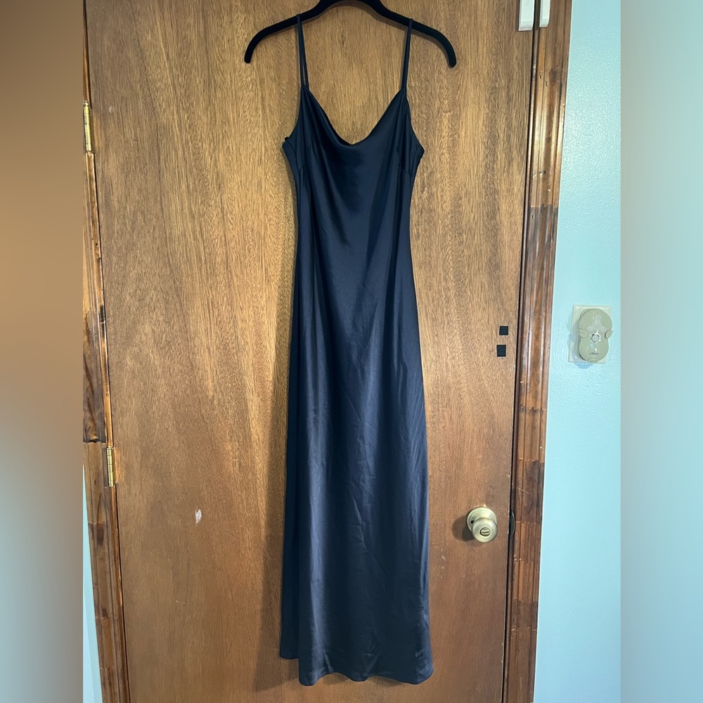 Express Navy Blue Cowl-Neck Midi Dress